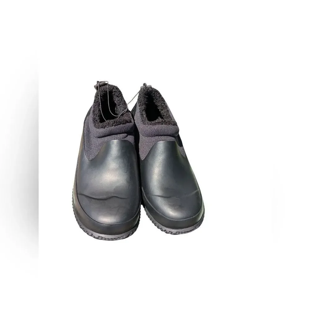 NEW Kensie Carmella Ladies' Fleece Lined Anti-Slip Rain Shoe Black Size 10